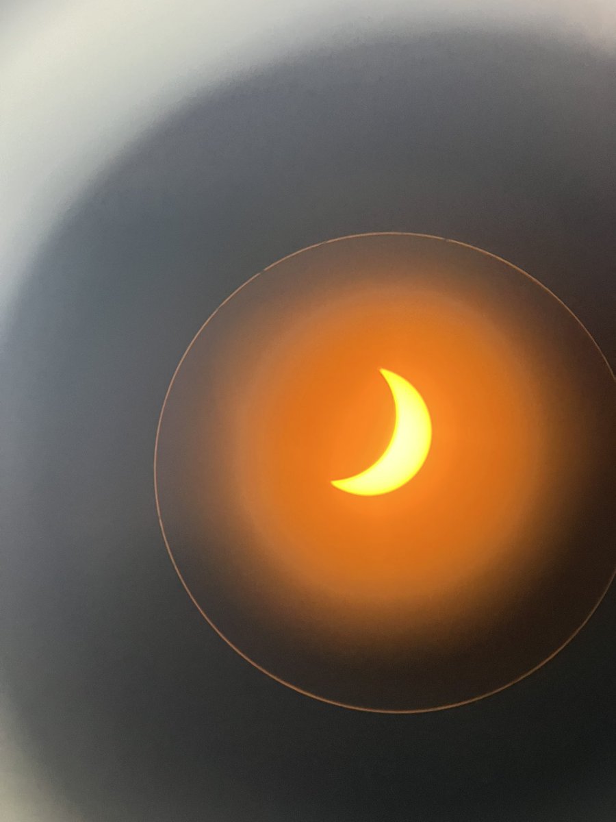 We may not have had totality but spending time at my kids school and letting them all look through the telescope and geek out was so worth it!