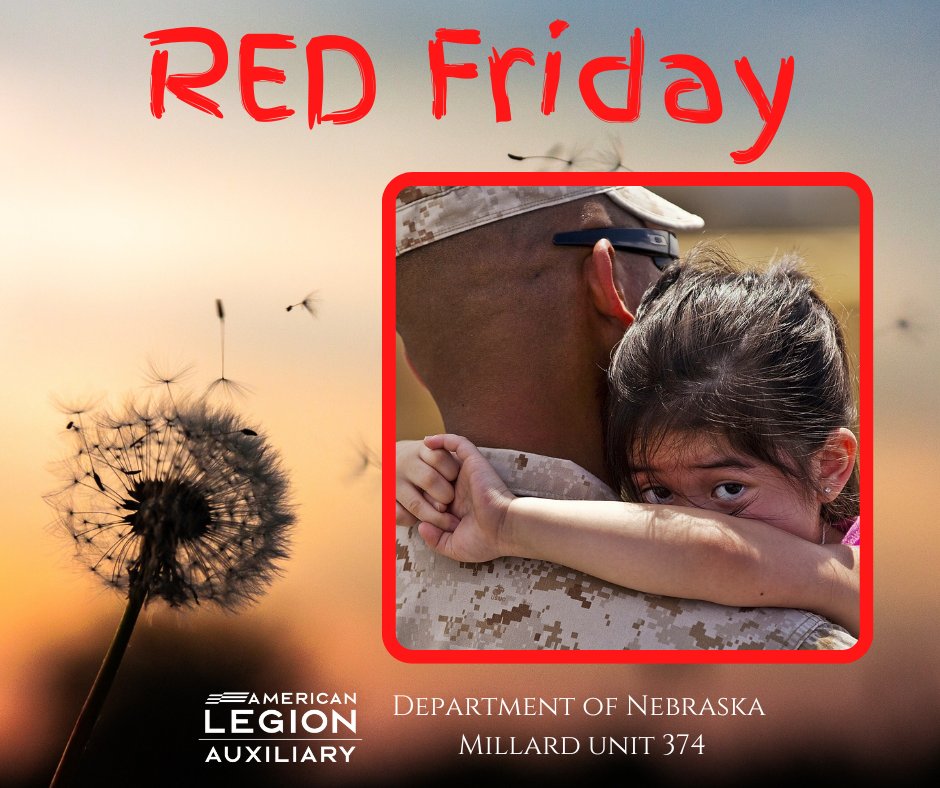 ALAUnit374NE's tweet photo. Can our deployed troops and their families count on your support today by wearing RED? https://t.co/pVhzZgVP79