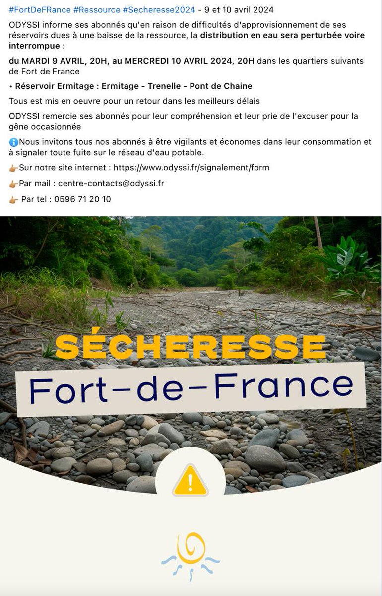 #defautsapprovisionnement #Fortdefrance - du 9 avril au 10 avril 2024