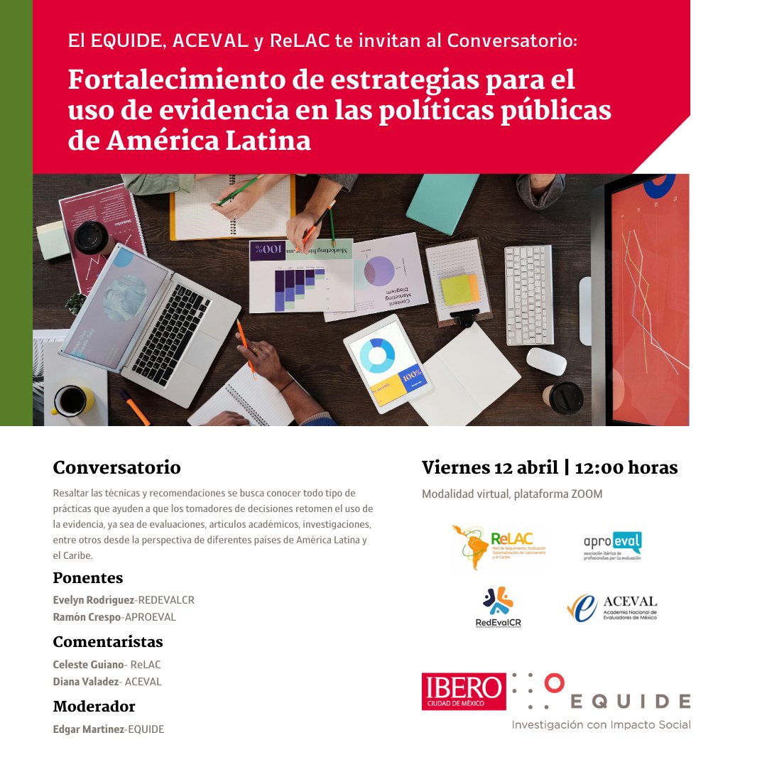 🌎 ¡No te pierdas nuestro conversatorio virtual el viernes 12 de abril a las 12:00 horas! Únete para explorar técnicas y recomendaciones sobre cómo los tomadores de decisiones pueden retomar el uso de la evidencia en América Latina y el Caribe Registro: us06web.zoom.us/j/86794334707?…