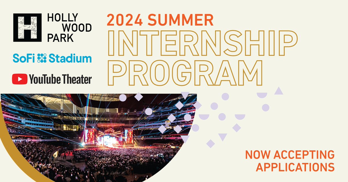 We're excited to launch our inaugural internship program, designed to foster emerging talent while developing future leaders in the sports & entertainment industry. Gain knowledge of the business, experience hands-on tasks & explore career opportunities. hollywoodparkca.com/internship/