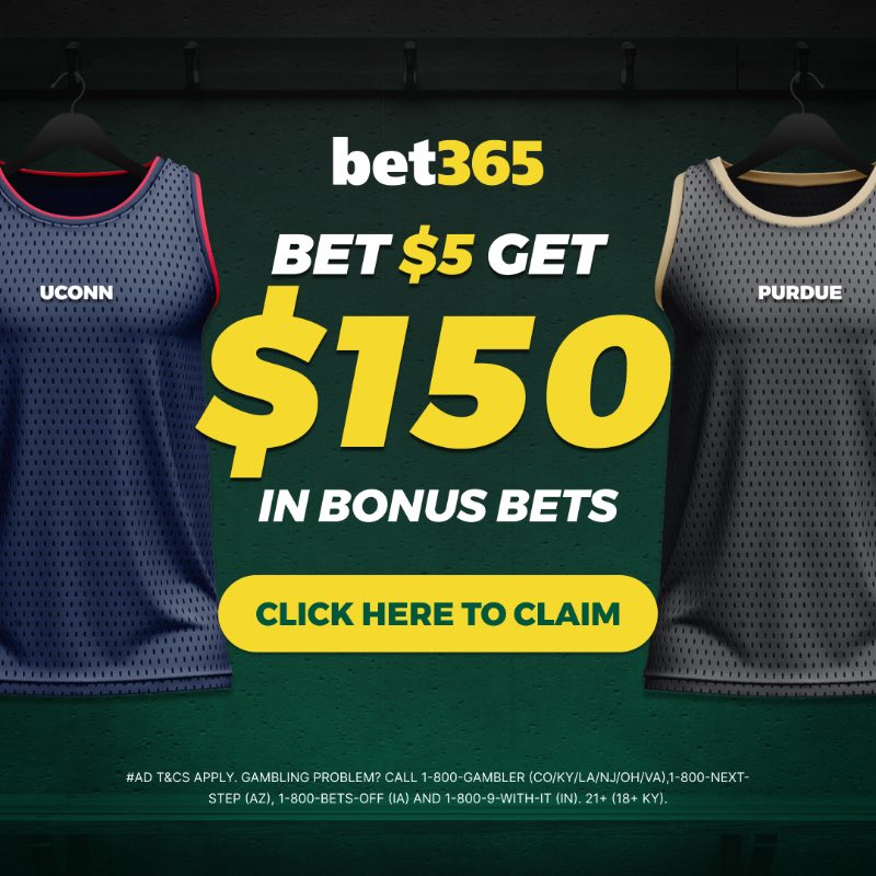 WIN $150 GUARANTEED ON PURDUE vs. UCONN 🔥 - Join bet365: flashpicks.bet/bet365-Lounge - Bet $5 on either team ML - Get $150 bonus bets win or lose Claim your guaranteed bonus bets today ✅