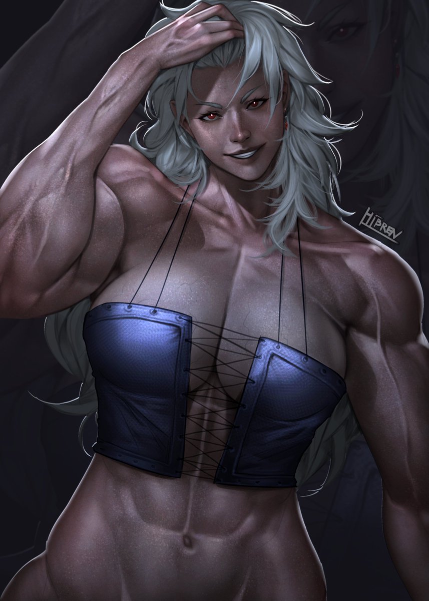 I want to draw more muscles. 😝😤🥵 I tried a new technique. Try to make the picture look more realistic. Did it work? 😆 Hope you like her guys! 🥰🎉 #hibren #digitalpainting #Noi #Dorohedoro #fanart