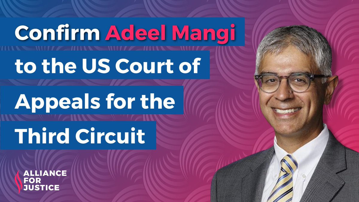 Diversity of personal and professional experiences helps to improve judicial decision-making. The confirmation of Adeel Mangi to the 3rd Circuit would be a meaningful step towards ensuring that our federal courts reflect and represent the diversity of our nation. #ConfirmMangi