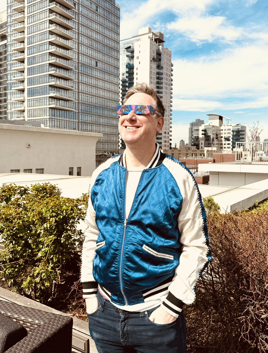 Me awaiting the eclipse but also looking like I should be harassing Marty McFly