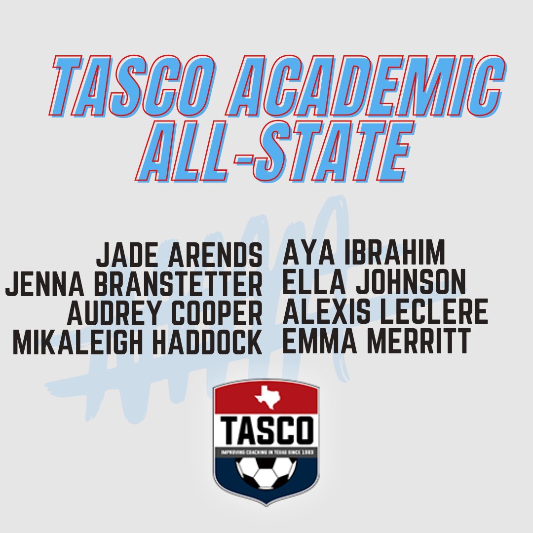 Congratulations to all 8 of our Seniors for earning @tascosoccer Academic All-State! Way to work hard on the field and in the Classroom!