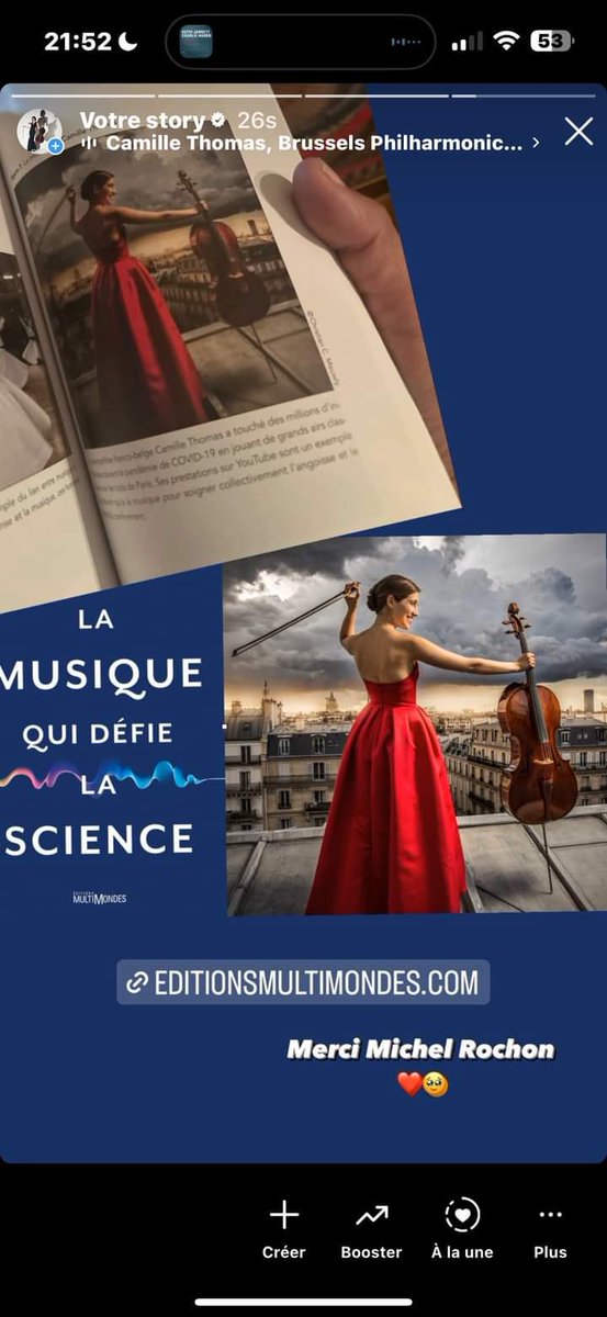 Invité au Festival du livre de Paris cette semaine. La parisienne Camille Thomas - la violoncelliste sur les toits de Paris - voit son histoire racontée dans mon plus récent essai…