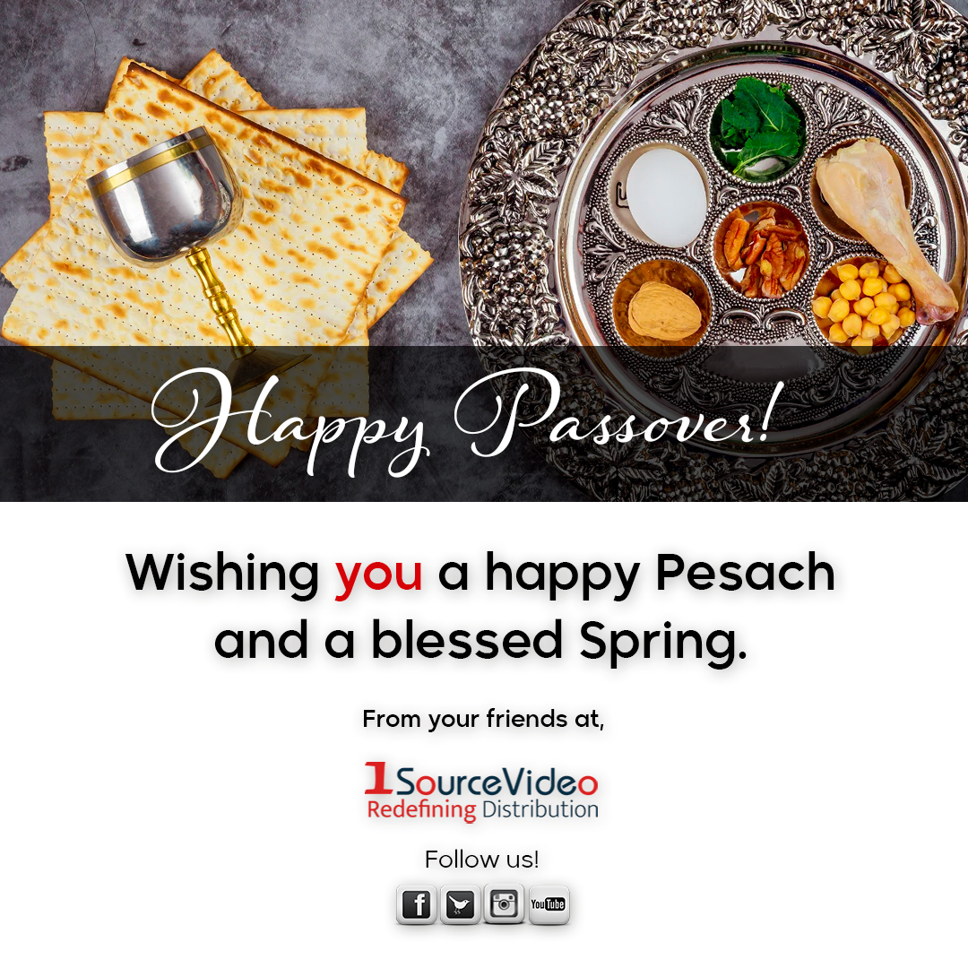 We at 1SourceVideo would like to wish you a happy Passover. May your celebrations be filled with importance, love, and joy.