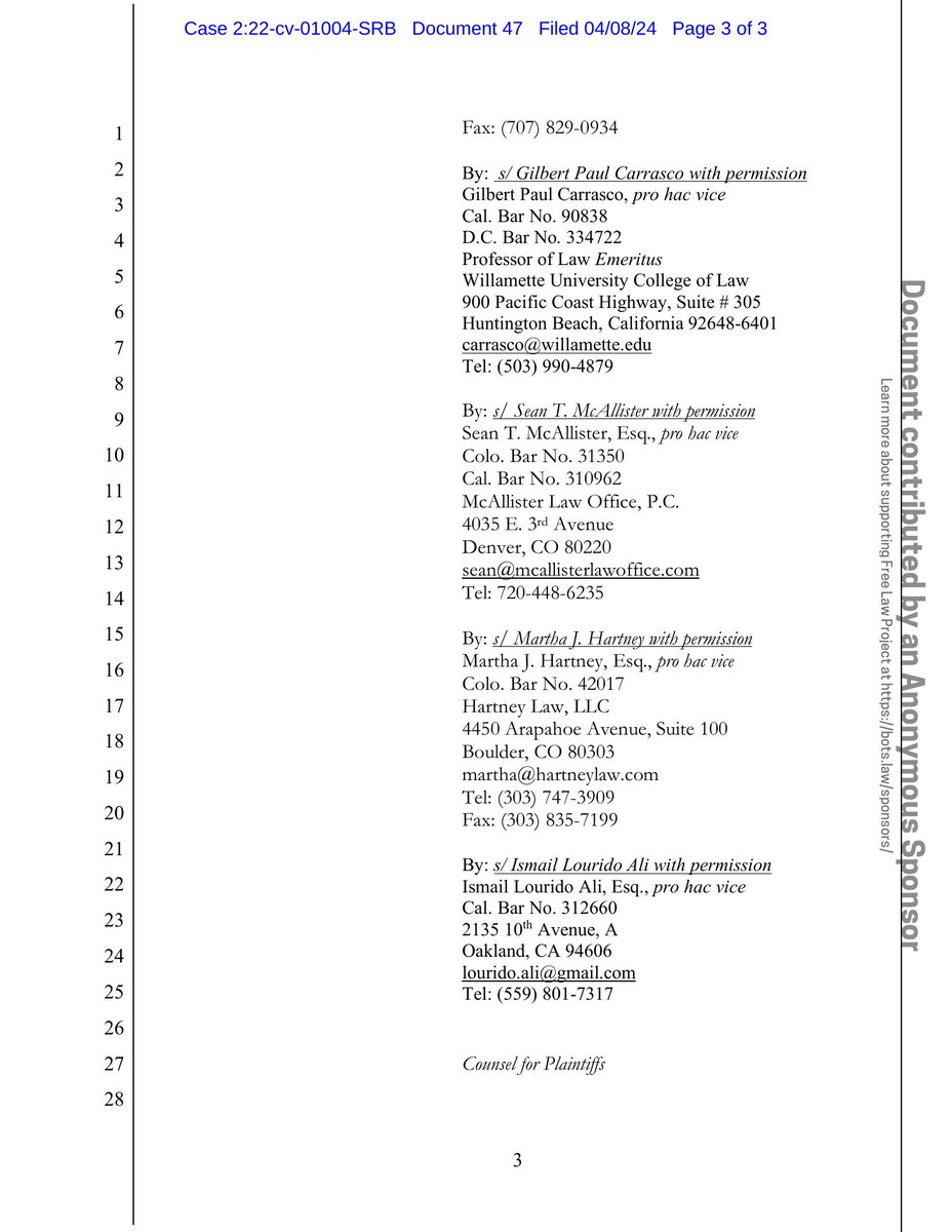 New filing: 'Church of Eagle & Condor v. A.G. (Religious freedom - sacrament seizure)' Doc #47: Notice of Settlement PDF: courtlistener.com/docket/6337530… #CL63375309