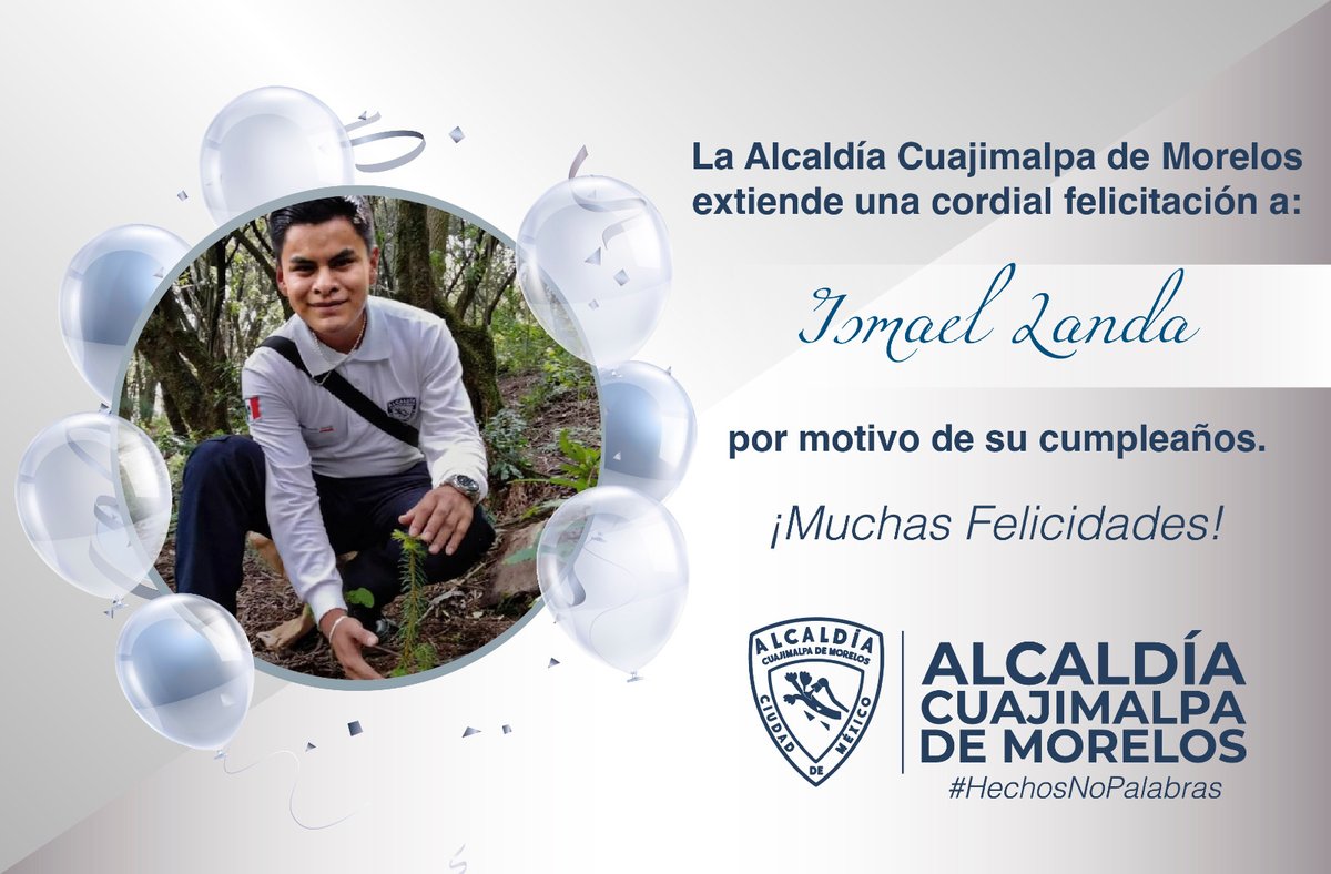 La alcaldía Cuajimalpa de Morelos felicita a nuestro compañero Ismael Landa, con motivo de su cumpleaños. ¡Muchas felicidades Ismael!