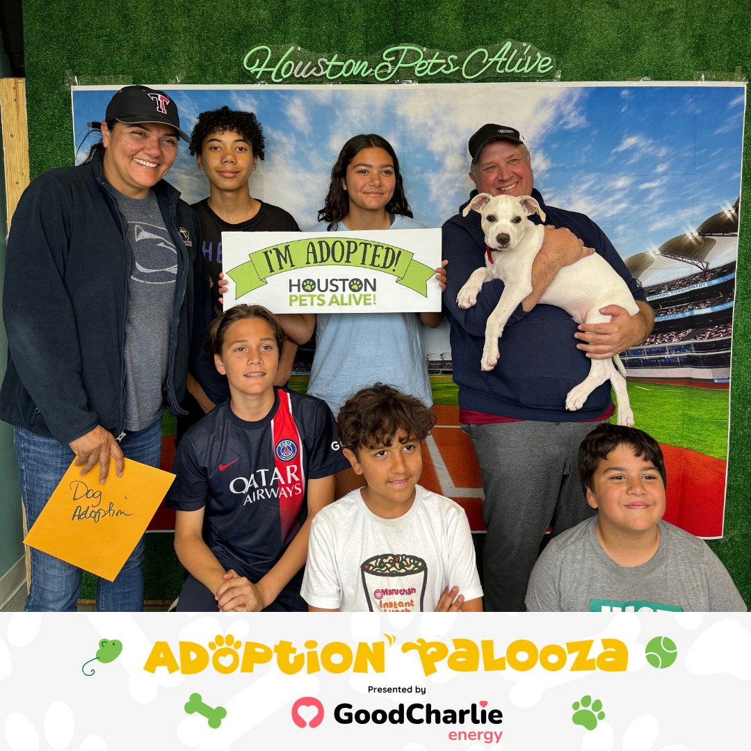 Don't miss Adoption Palooza 2024 presented by GoodCharlie! 🎉 15 shelters, lots of furry friends, food, vendors, raffles, and fun! Register FREE for a bonus: 1 month of free electricity! 🐾 📅 April 27th, 10am - 2pm 📍1314 Brittmoore Rd. Houston, TX 77043 🔗 link in bio