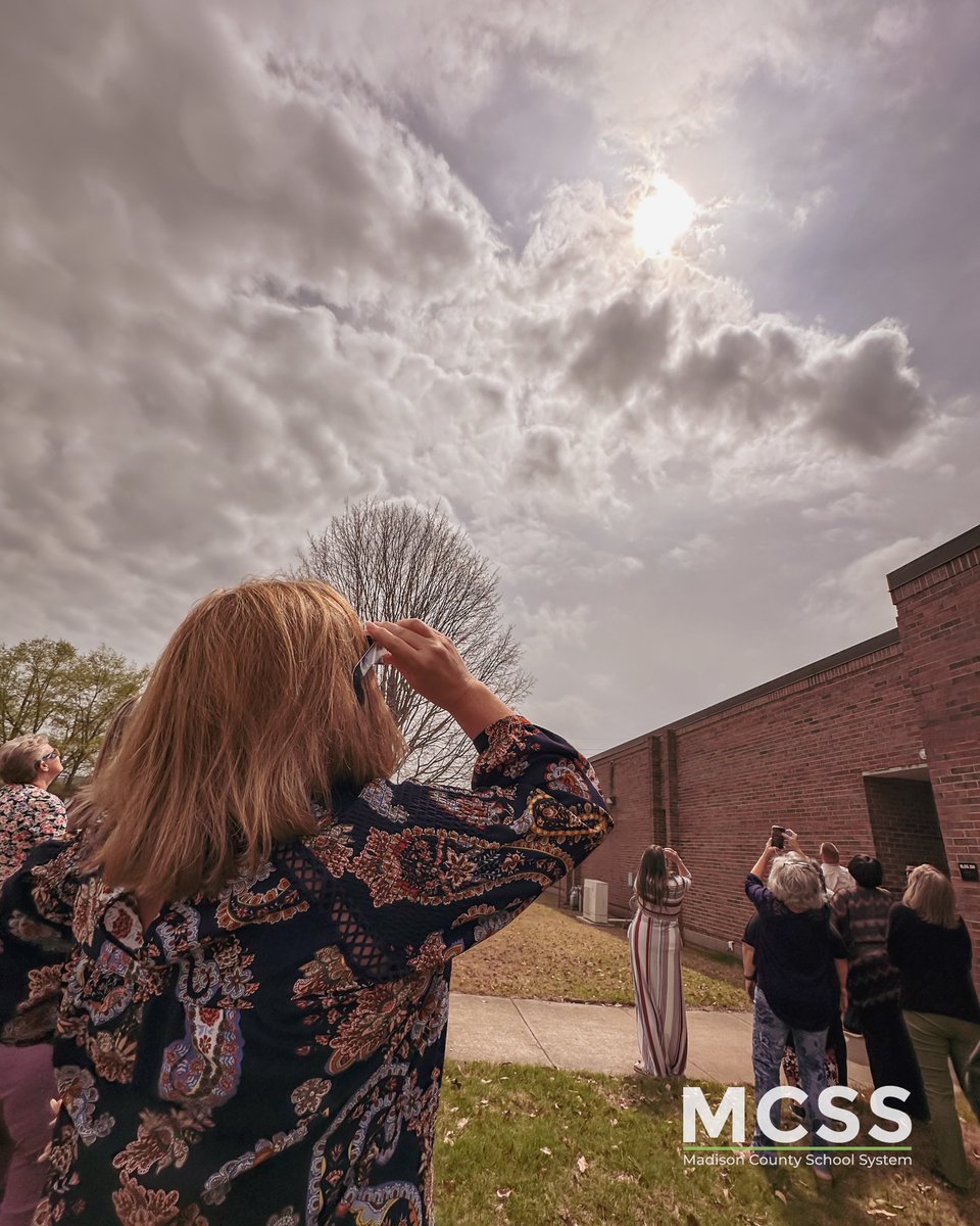 When the MCSS Central Office steps out to catch some rays, you know it's not your average Monday! We're "eclipsing" our usual routine to witness the cosmic spectacle in style. Talk about a "bright" idea! #SolarEclipse #ThePowerOfUs