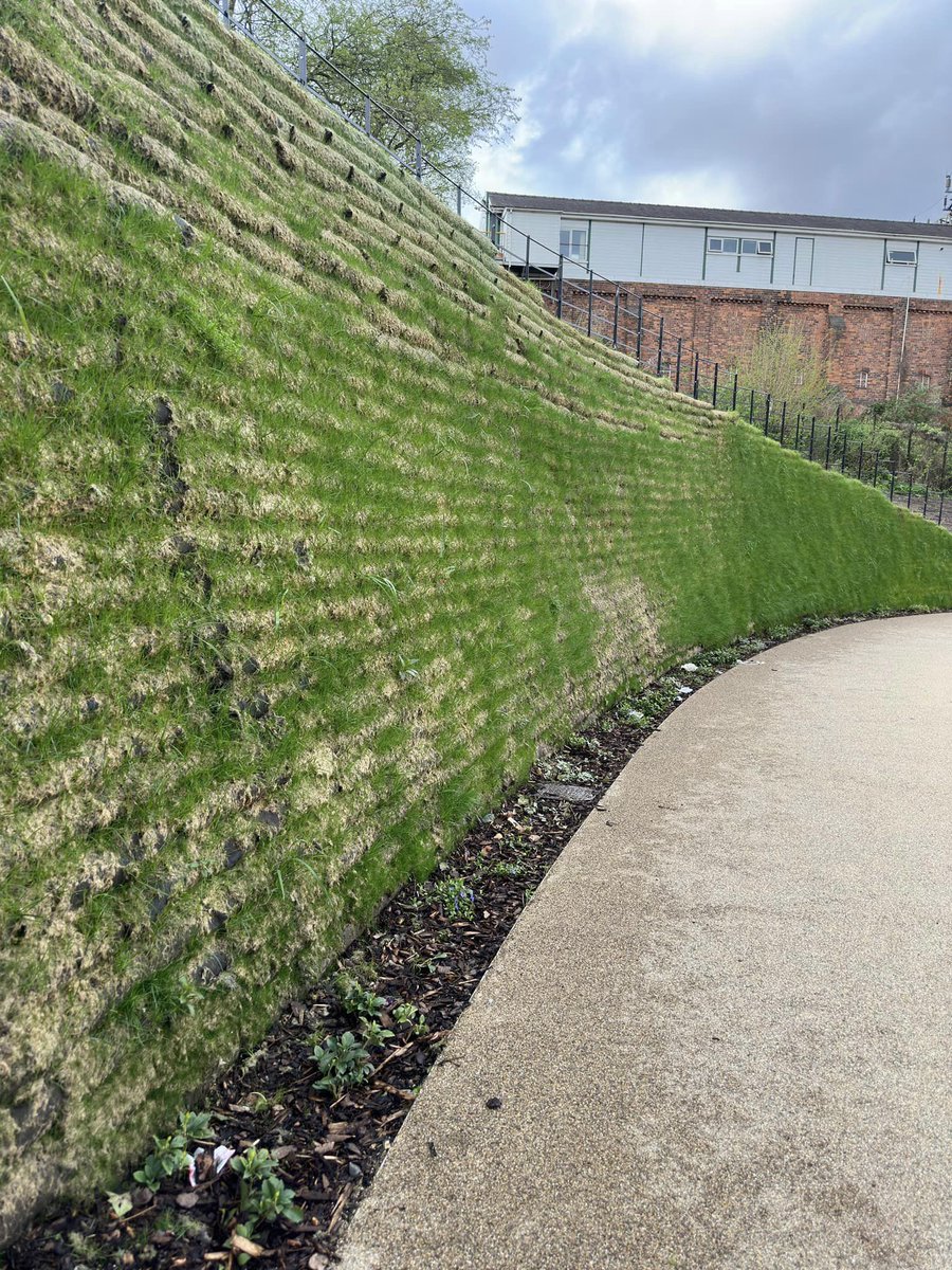 Work is coming along nicely on the new bridge and walkway from the station to the new interchange in #stockport more greenery to be added too!🌲🌲 #midcheshirerailwayline #greatermanchester @northernassist @BeeNetwork