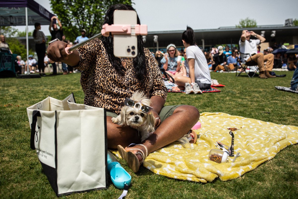 The #Eclipse in Tulsa, Oklahoma. #Eclipse2024 #tulsa