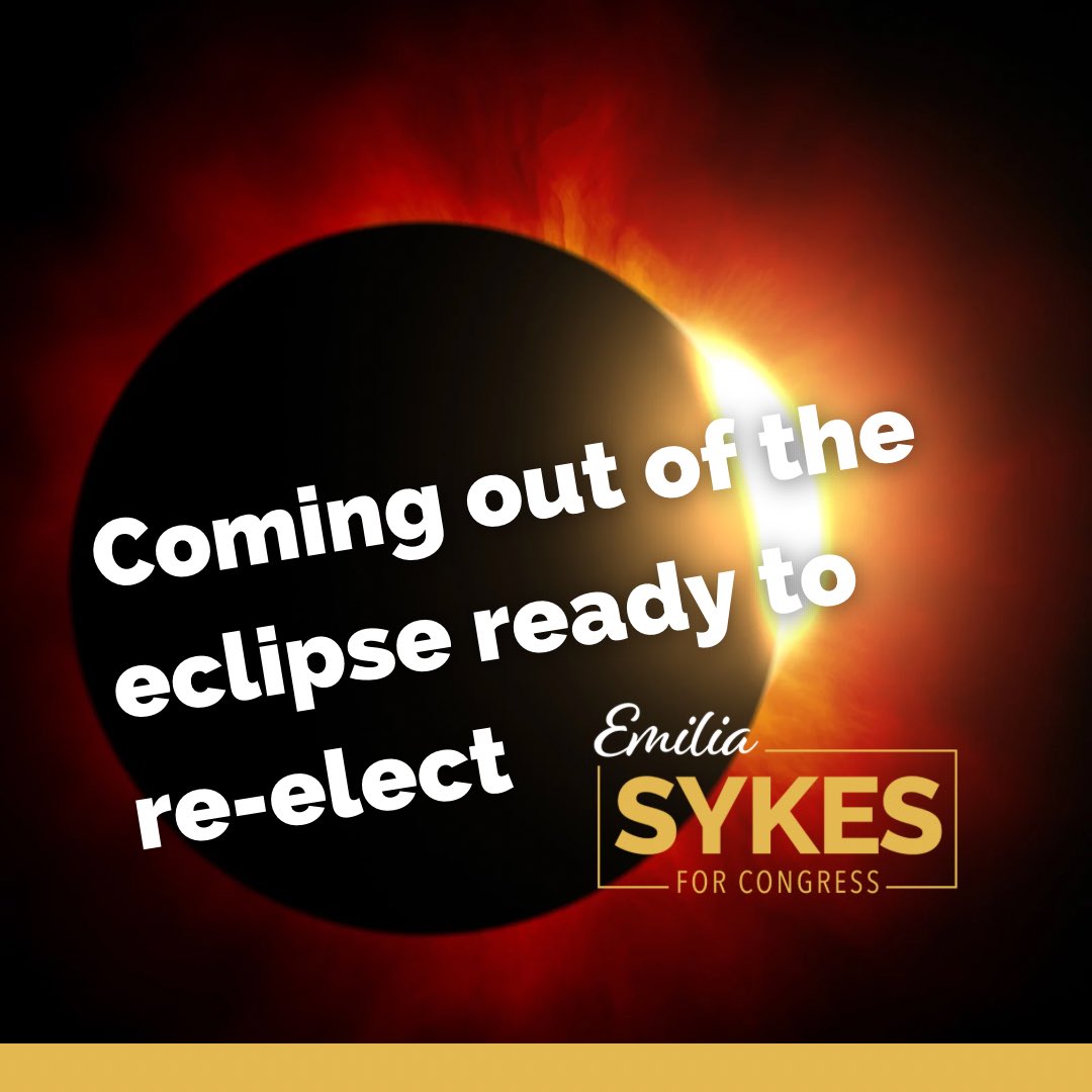 Happy Eclipse Day, #OH13! After enjoying the view, and don’t forget to wear your glasses, share with me your eclipse affirmations! I’ll start: we will win this re-election campaign in November to continue working for the people of #OH13. ☀️😎