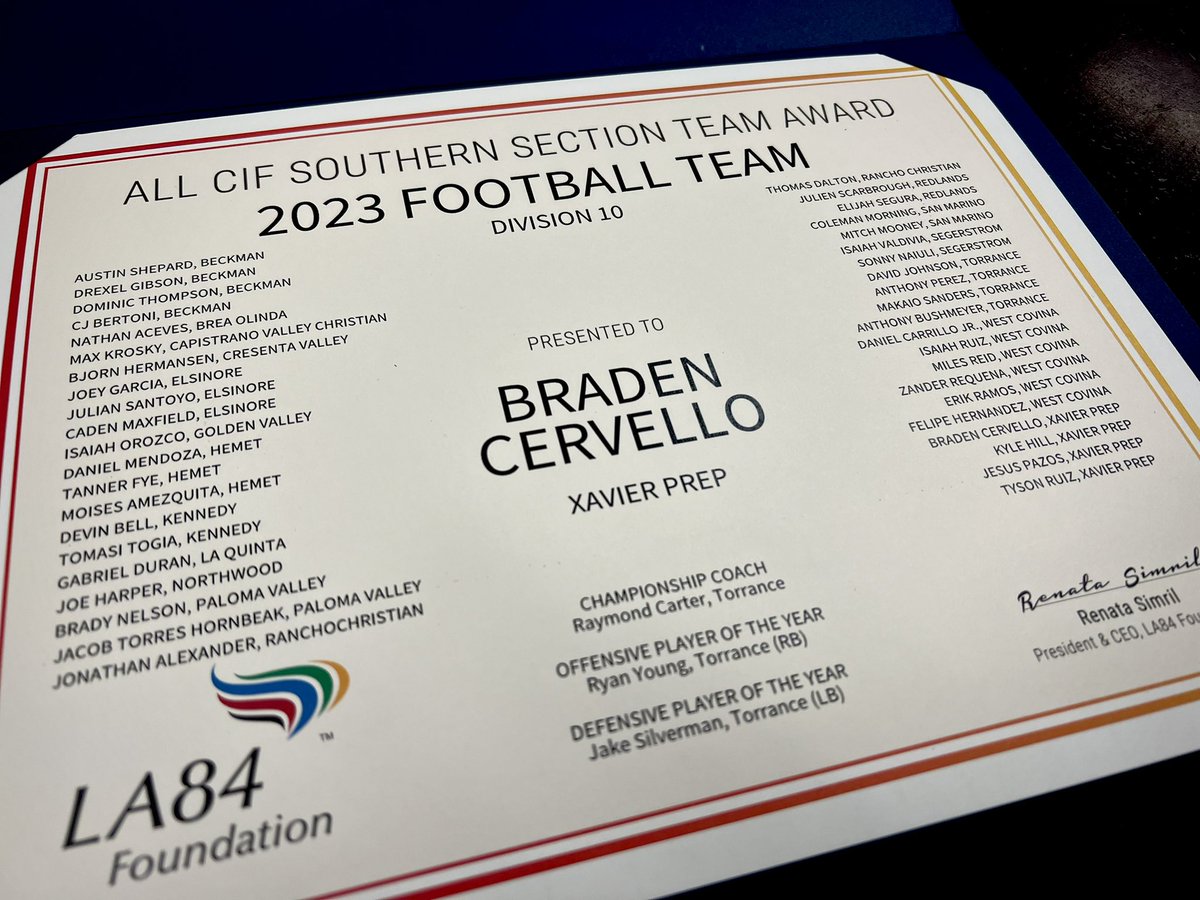 Braden Cervello (@cervello_5) on Twitter photo Just received my Southern Section All-CIF certificate. Now time to focus on college ball!!
<a href="/JamesDockery31/">Coach Doc V</a>
<a href="/MichaelKarls/">Michael Karls</a>
<a href="/CervelloCharles/">coach_chuck</a> Just received my Southern Section All-CIF certificate. Now time to focus on college ball!!
<a href="/JamesDockery31/">Coach Doc V</a>
<a href="/MichaelKarls/">Michael Karls</a>
<a href="/CervelloCharles/">coach_chuck</a>