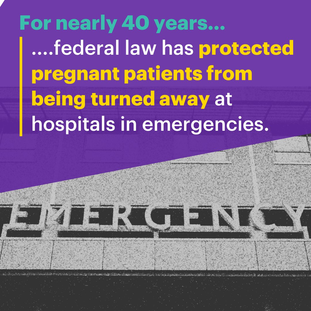 #SCOTUS will take on the Emergency Medical Treatment and Labor Act (EMTALA) this month—a law ensuring treatment for all during emergencies. But extremists want to exclude pregnant people. 🙅🏾‍♀️ We are joining @nwlc to fight back #EMTALA  bit.ly/3U6ZEK5