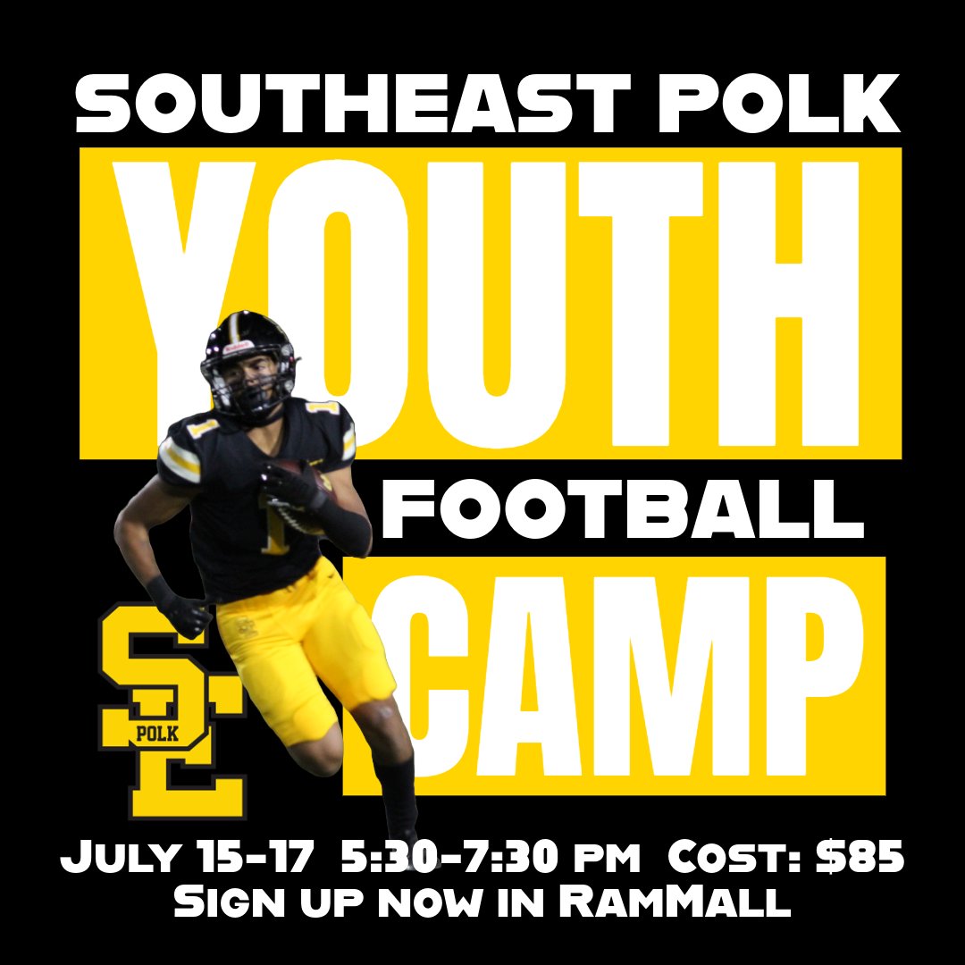 Come get better with the rams this summer! Multiple opportunities for the youth of our community. The best way to improve the TEAM is to improve yourself! Sign up ⬇️⬇️ sepolk.revtrak.net #developedhere