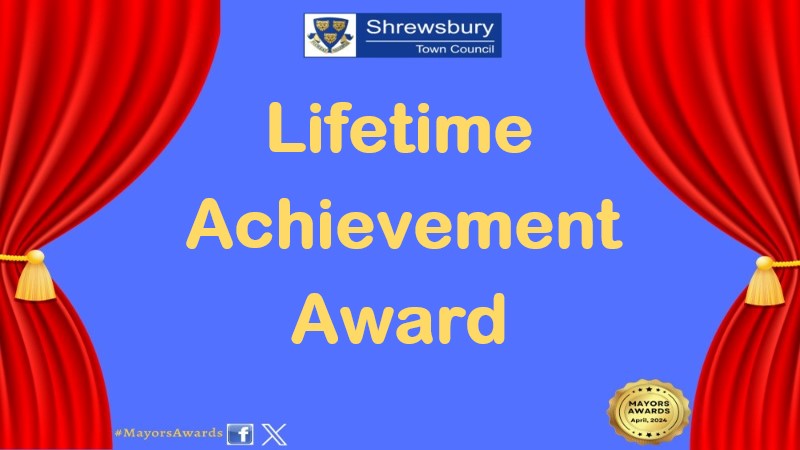 #LifetimeAchievement Award Our final award of the evening is #LifetimeAchievement #MayorsAwards. Given to reward dedication to Shrewsbury over a long period of time, promoting the town’s values as a wonderful place to live work and visit.