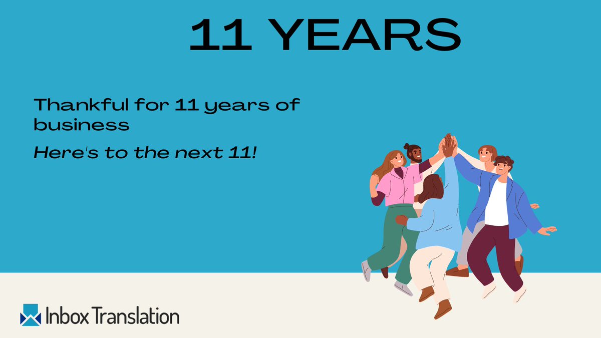 Inbox Translation (@inboxtranslate) on Twitter photo Today marks 11 years since we started Inbox Translation and we almost forgot. Ooops! Today marks 11 years since we started Inbox Translation and we almost forgot. Ooops!