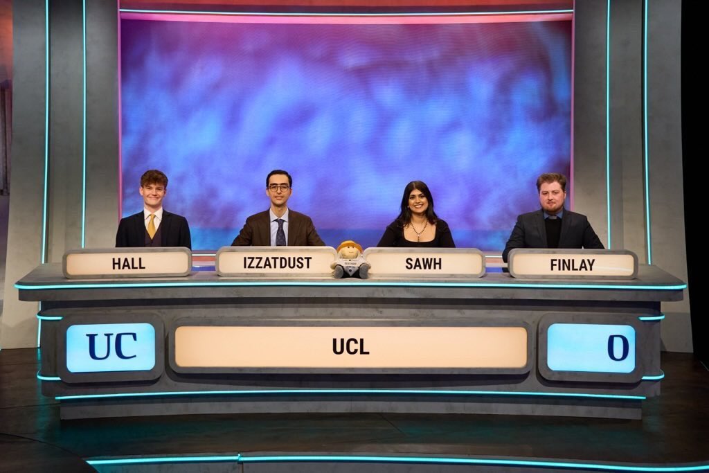 The time has come - the #UniversityChallenge final has started and it’s a London showdown! We’re wishing Team UCL well as they go against @imperialcollege for the title over on BBC Two and BBC iPlayer 🤞💜 #UniversityChallenge #UCLFingersOnBuzzers