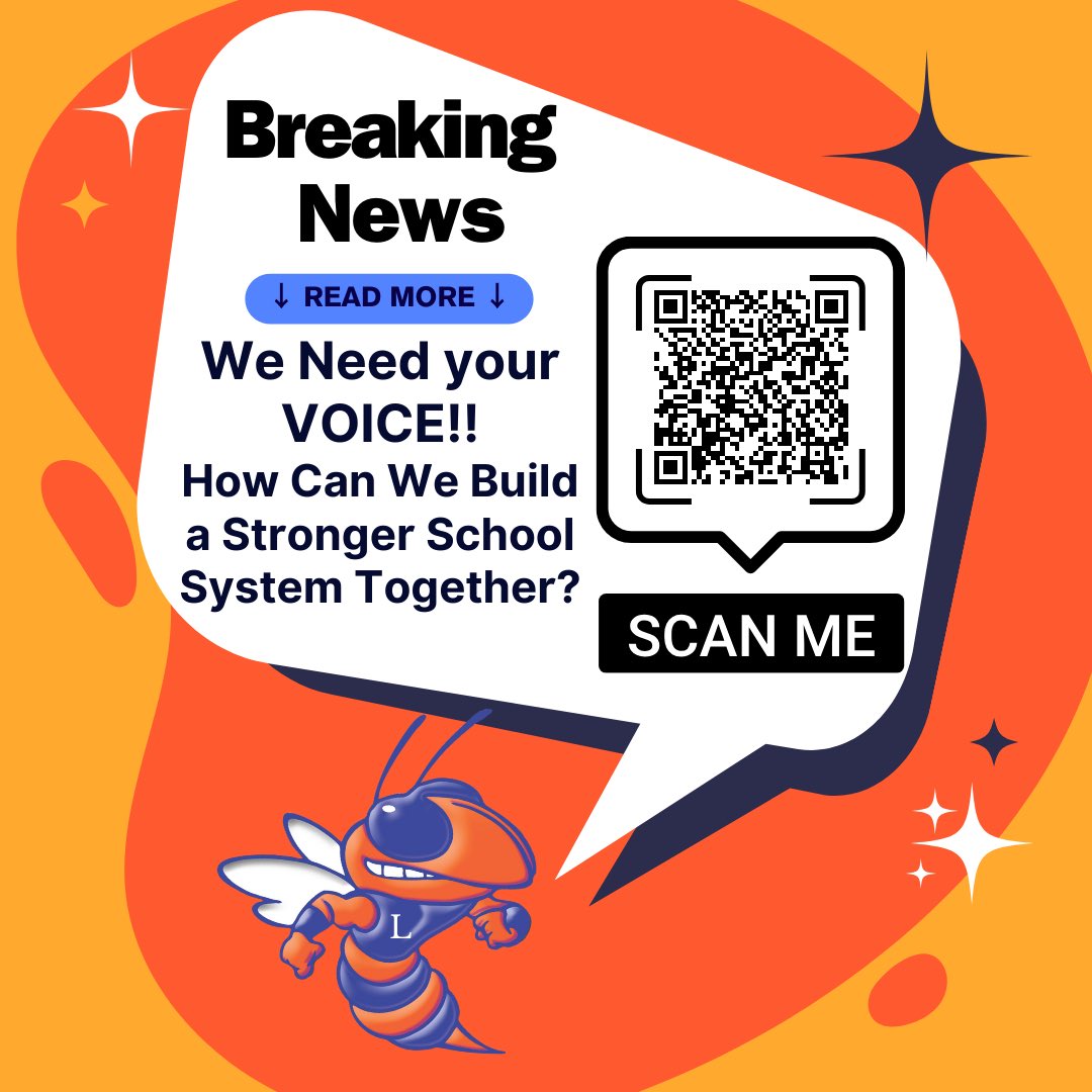 📲 Scan the QR code and let your voice be heard! Your insights are invaluable as we chart the course for Lexington City Schools’ future. Complete the survey and be a part of shaping our strategic plan together. #CommunityVoice #Collaboration #CHOOSETHEHIVE