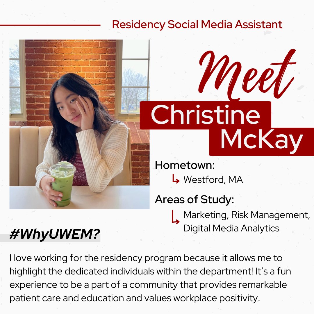 Christine is a sophomore at @UWBusiness studying Risk Management & Marketing with a focus on digital media analytics. She supports @MadtownEM social media and made this post! 😍