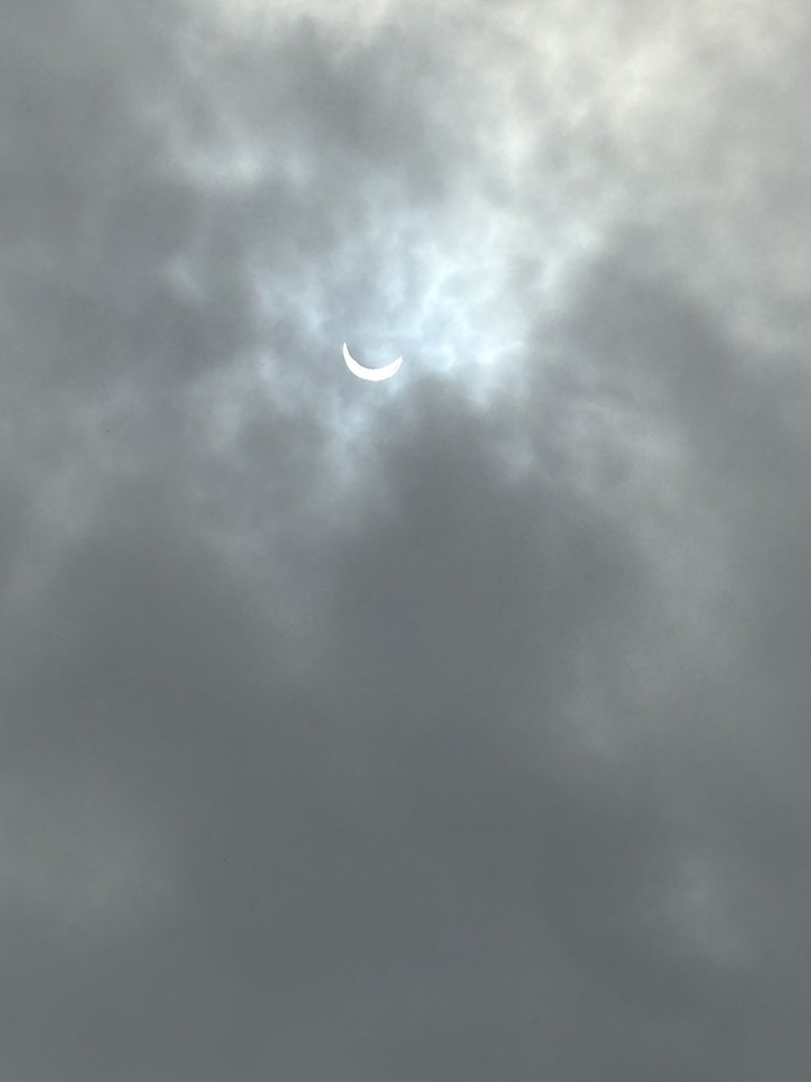 Eclipse 2024 view from campus approximately 2pm…. #GWP