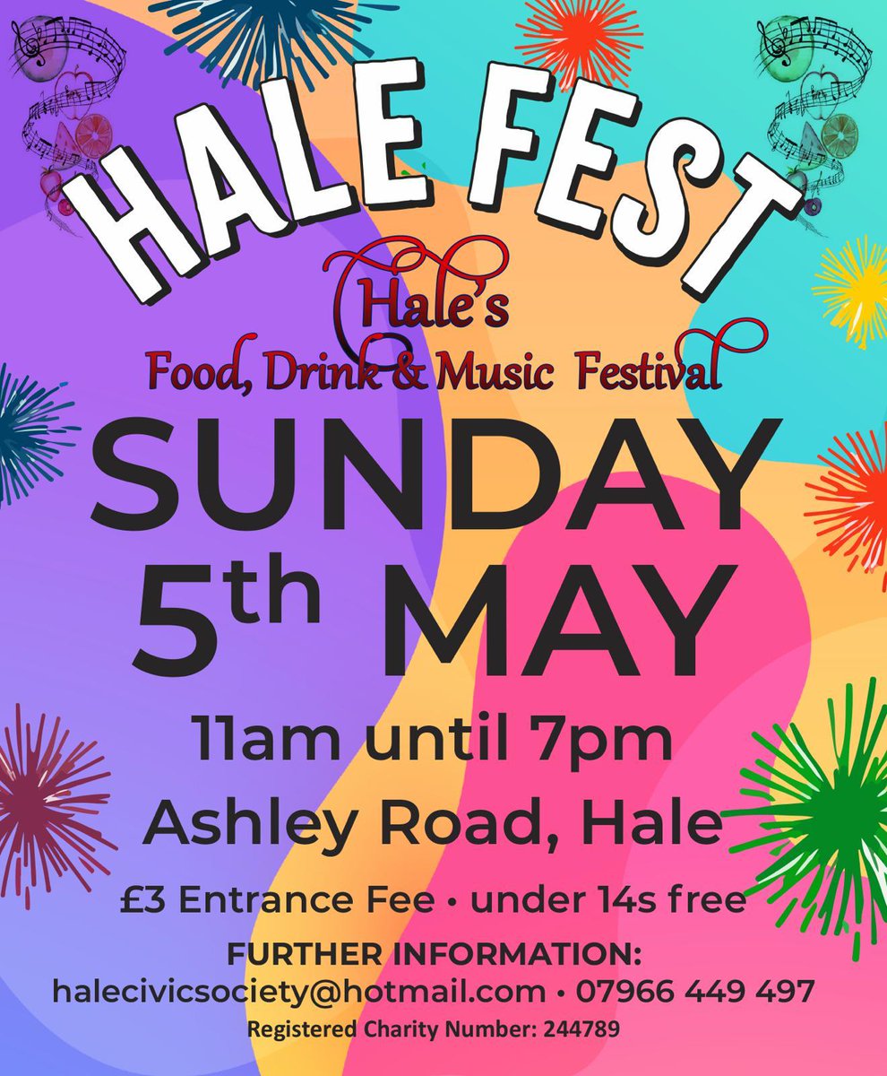 Another reminder to save the date for #halefest which takes place on Sunday 5th May. Great fun and of course #TakeTheTrain @Northern @BeeNetwork #daysoutbytrain #hale #cheshire #greatermanchester