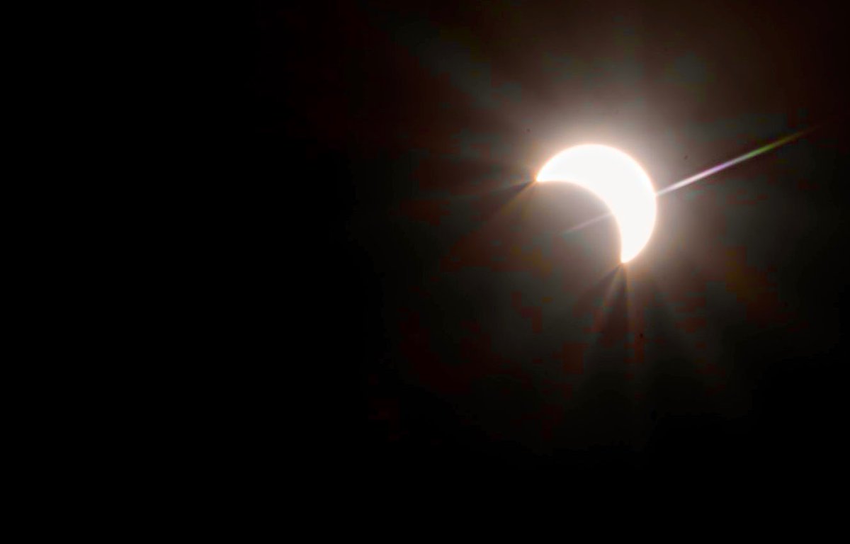 The Shadow Snows. It was a partial eclipse in Silverthorne but me and my shadow enjoyed it all the same. #9News #Eclipse