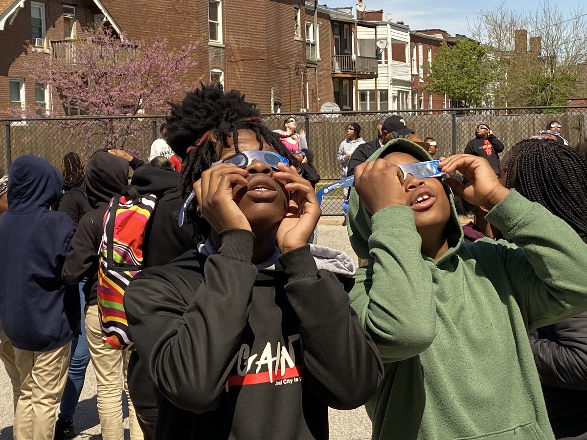 The eclipse experience at Yeatman Middle!