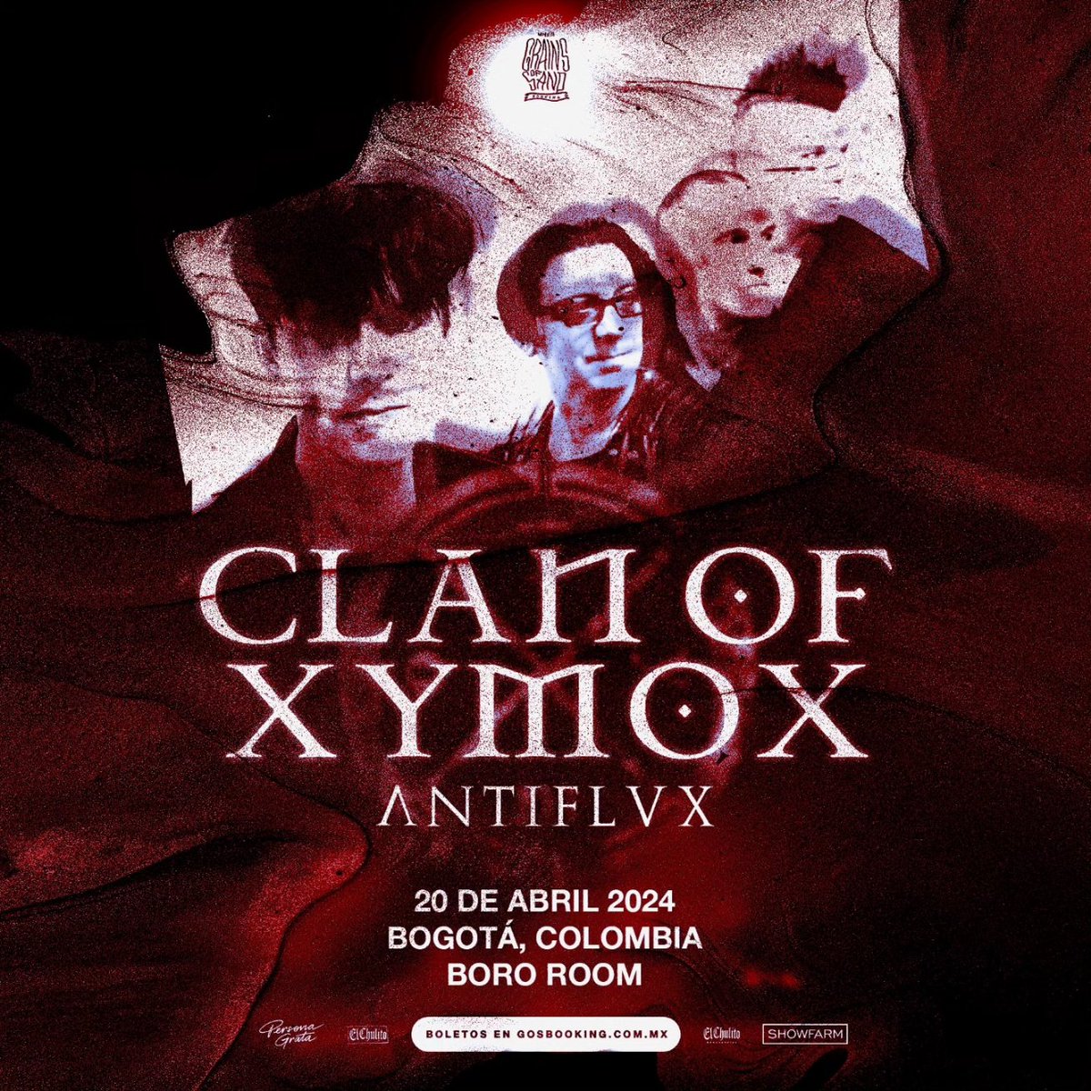 Abriremos el concierto de CLAN OF XYMOX en Bogotá, nos vemos en unos días!!