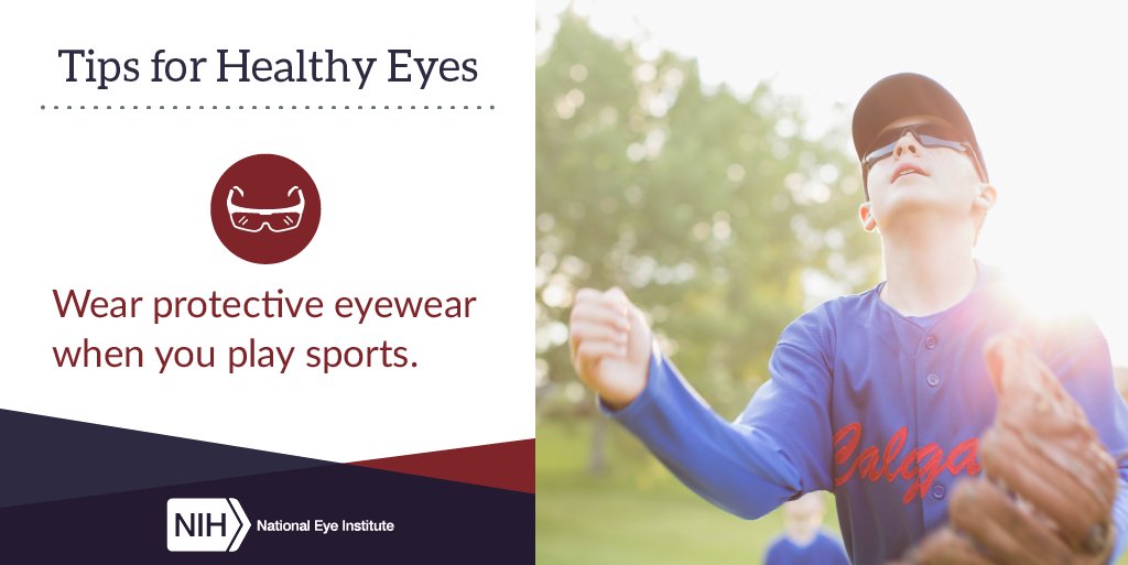 Did you know eye injuries from activities like sports are the leading cause of blindness in children? ⚾ 🧢 The best way to prevent sports-related eye injuries is to wear protective eyewear. Learn more: nei.nih.gov/learn-about-ey… #YouthSportsSafetyMonth #SportsSafety