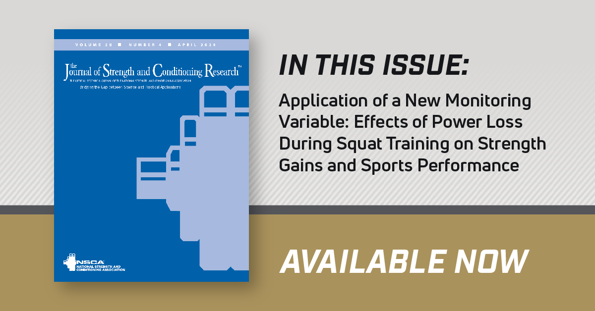 Scope out the latest original research available now in Issue 38.4 of the JSCRonline: » High-volume back squat kinetics and kinematics » Power loss during squat training » Skeletal muscle compliance in women … and more. ACCESS NOW as an NSCA Member: nsca.com/education/jour…