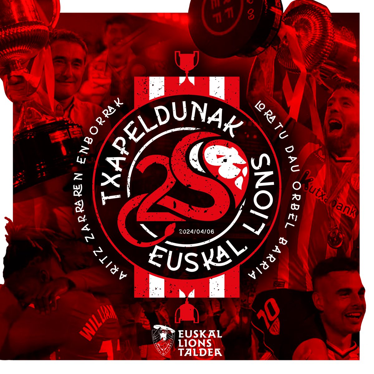 40 urte eta gero, berriro ere gurea da garaipena, txapeldunak gara.

Ostegunean Bilbo, Bizkaia eta Euskal Herri osoak ikusiko du nola gure filosfiari jarraituz, posiblea dela gaur eguneko futbol mailan horrelako tituluak eskuratzea. ❤️

#EuskalLions #AthleticClub