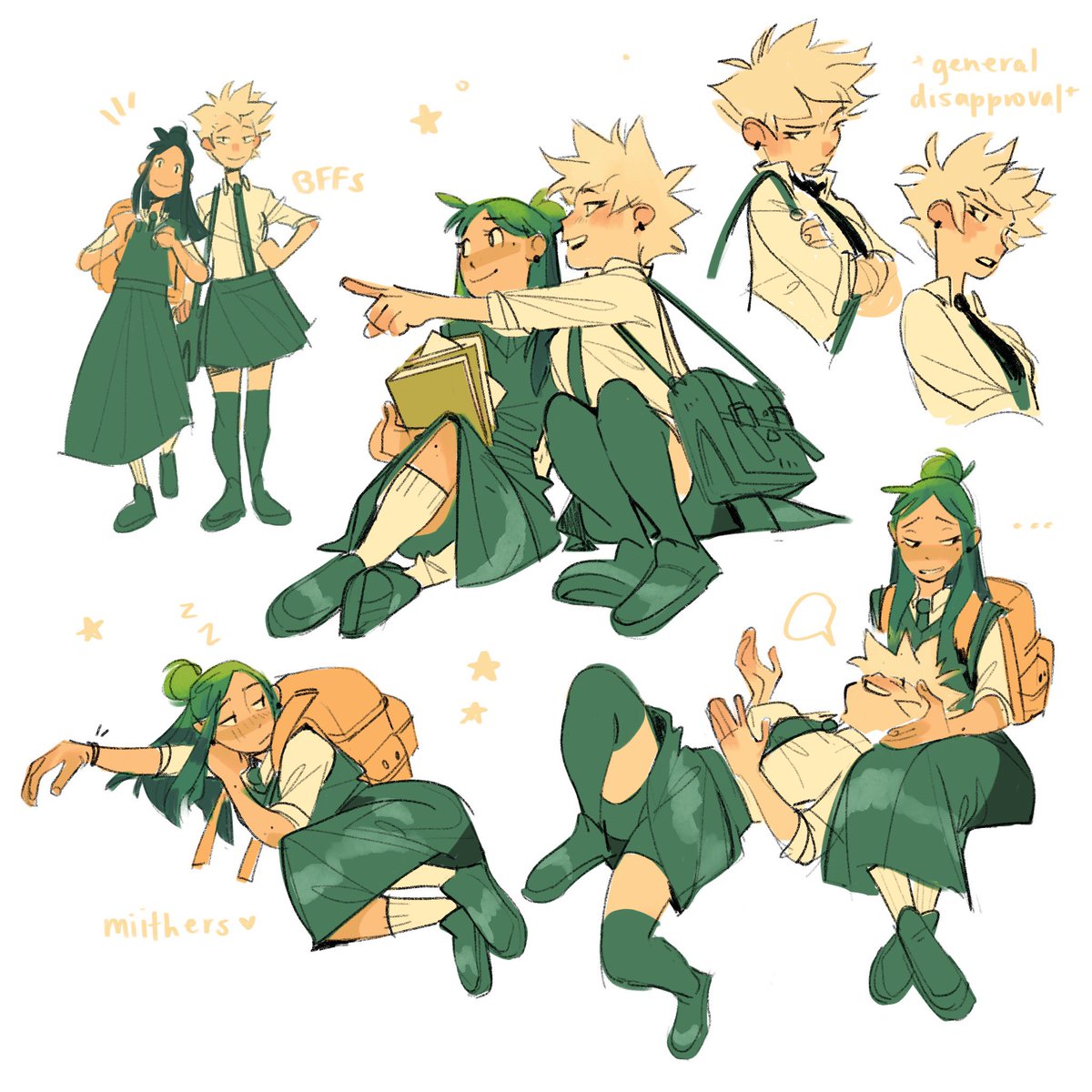 is mitsuki and inko bffs in high school canon yet #bnha #mha