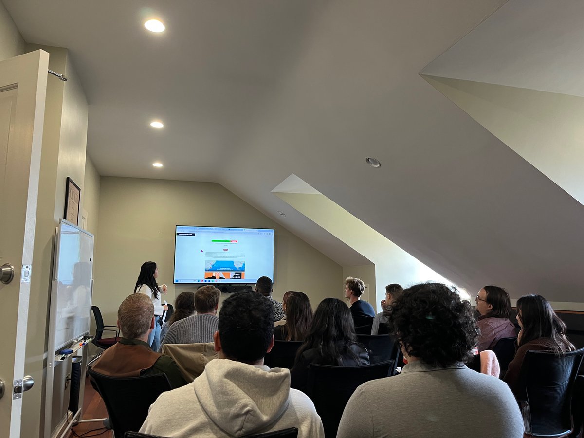 Four soon-to-be graduates presenting their thesis work at the Best of English symposium last Friday!

Miles Cooper, Halle Trang, Kavita Premkumar and Sarah Licht.