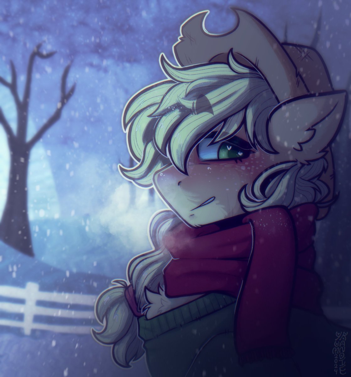 sweet apple winter comes to a close... (rarity made her that scarf btw)