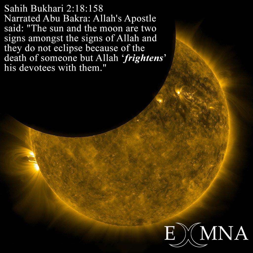 Remember, the moon doesn't eclipse the sun because of some superstitious reason like a death but because Allah, prankster that he is wants to scare you. #Eclipse2024