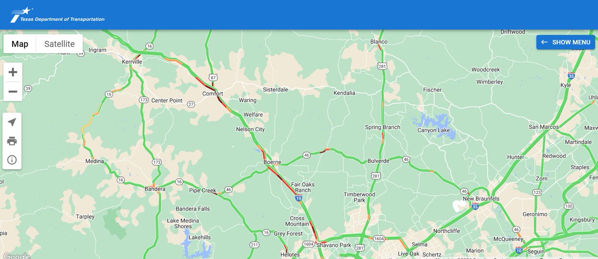 TxDOTSanAntonio's tweet image. 🚨TRAFFIC UPDATE🚨 4/8/24 2:37 PM - Congestion on I-10, US 90, US 281, SH 16, SH 211. Delay your return trip, if possible. Don&apos;t forget to be calm and courteous on the road. Check DriveTexas.org for real-time traffic conditions. #Eclipse24 #TxEclipse24
