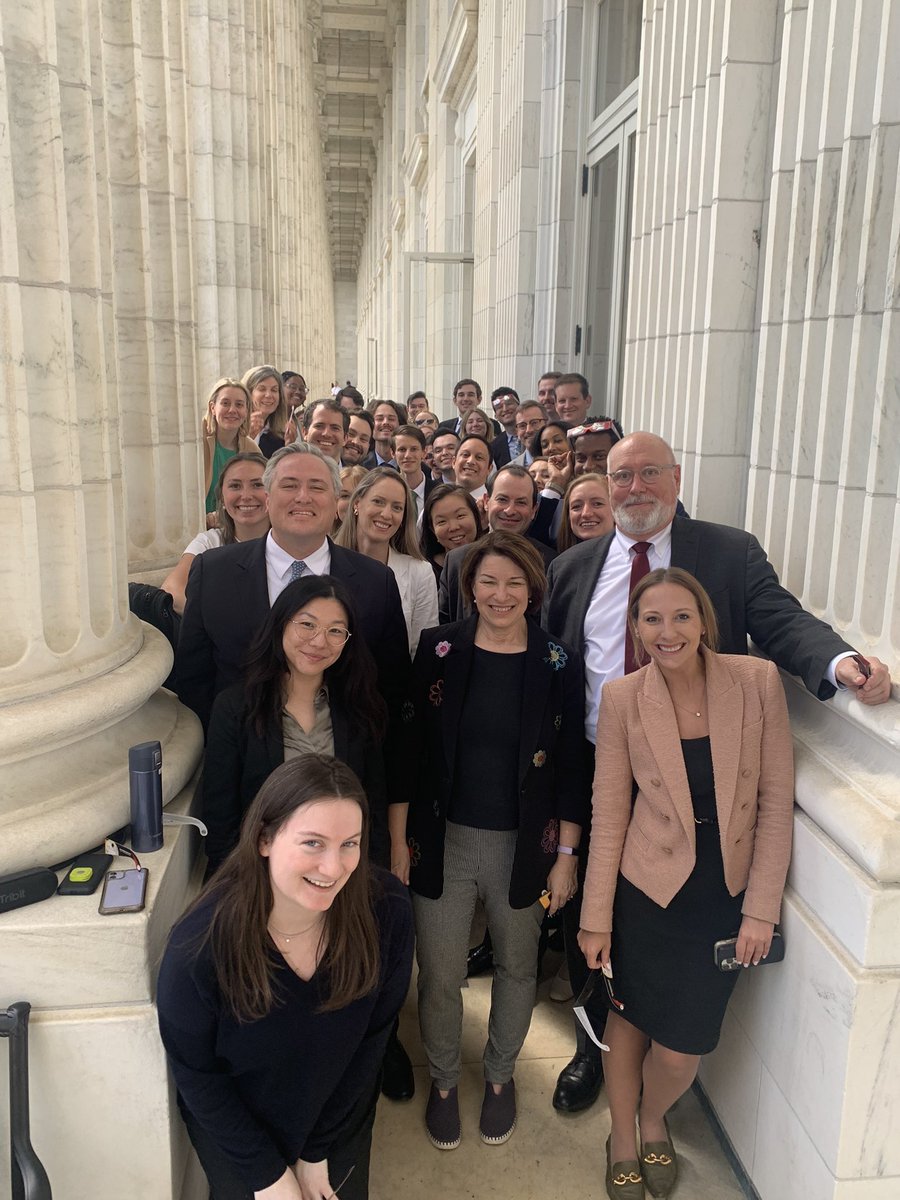 What an incredible moment! Glad to host Senators and staff to see the solar eclipse on the Rules Committee balcony ☀️