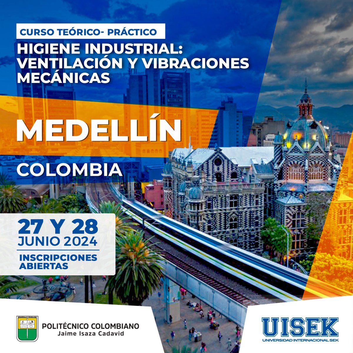 Si eres estudiante o graduado de la #UISEK en: ✔️ Carrera en Seguridad y Salud Ocupacional ✔️ Maestría en Salud y Seguridad Ocupacional ✔️ Especialización en Higiene Industrial Viaja a Colombia y sé parte de este curso de #HigieneIndustrial. Inf. 📧 maria.marquez@uisek.edu.ec