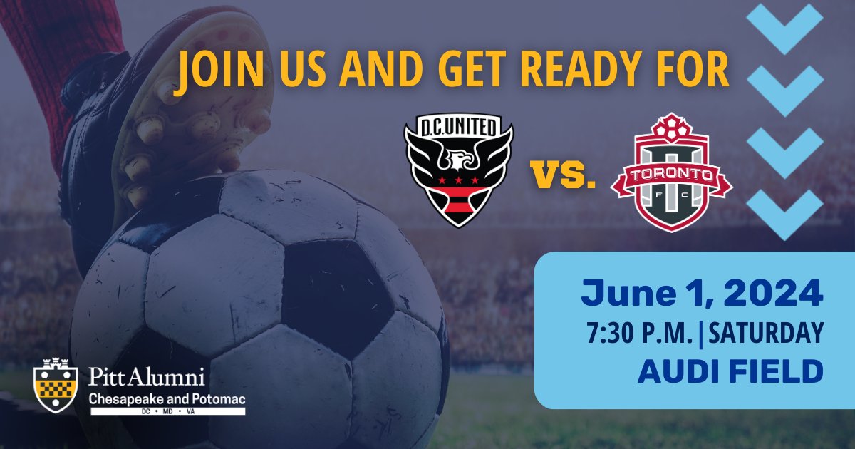 The Chesapeake and Potomac Network is hosting a soccer night in June!

Cheer on the Black-and-Red as they face the Toronto Football Club—Discounted tickets are available through May 1: fevo-enterprise.com/event/Pittalum…