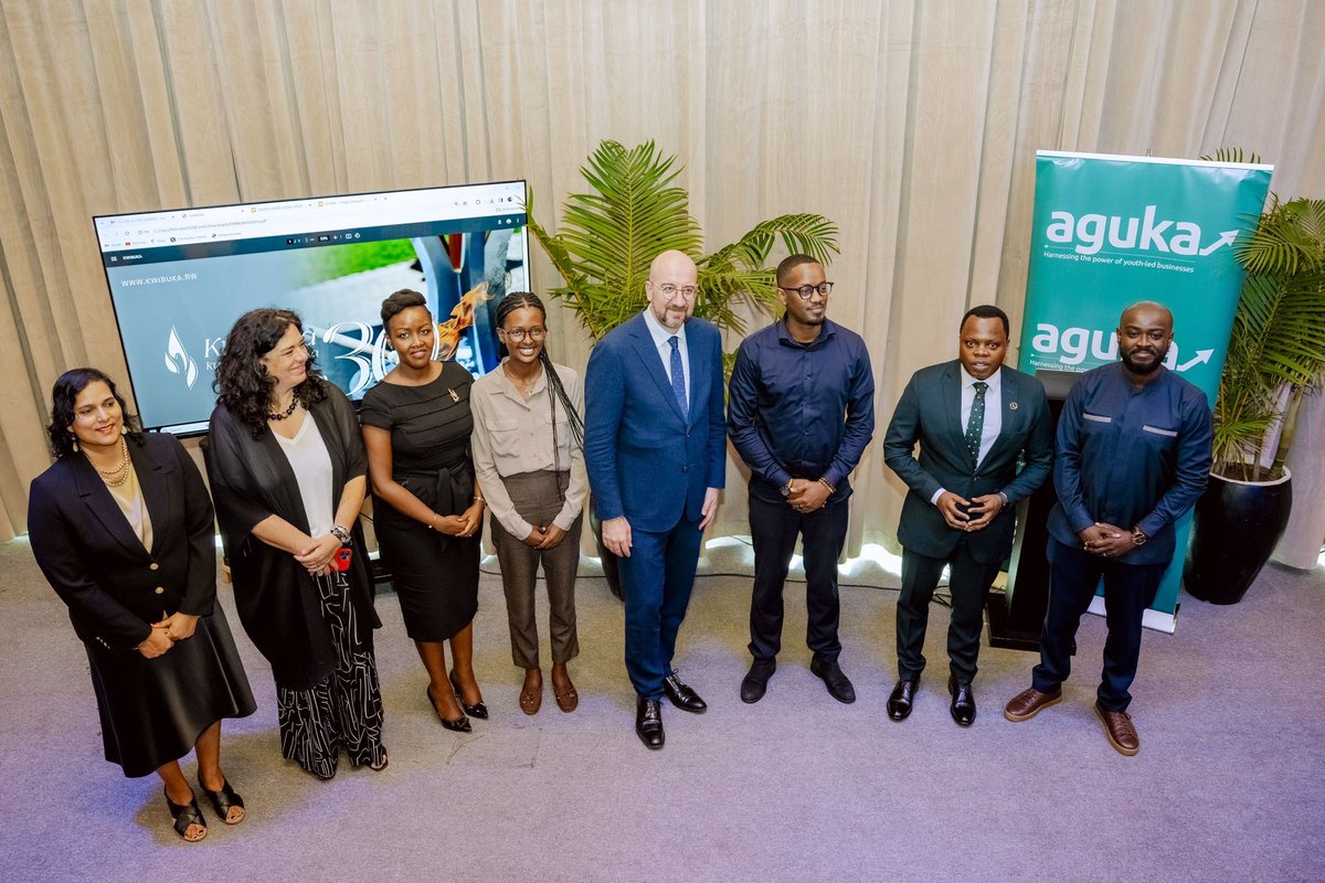 In #Rwanda, @UNDP and #EU support young entrepreneurs, key for the country’s socioeconomic development. Today @CharlesMichel, President of @EUCouncil, engaged with young entrepreneurs supported by Aguka initiative. #UNDPEUpartnership20