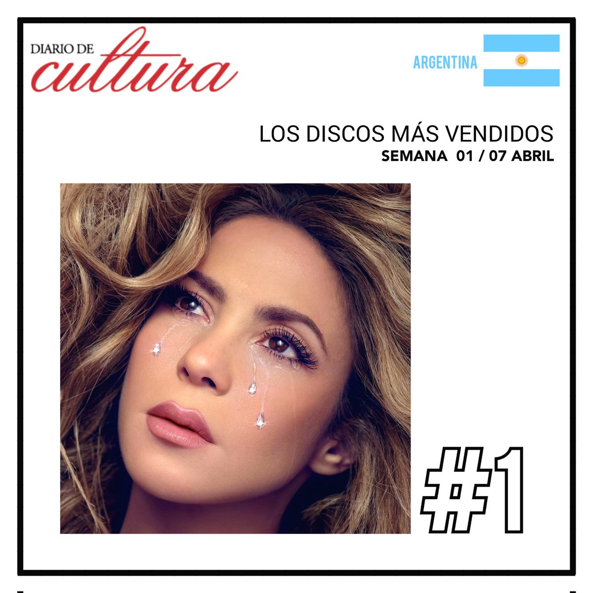 🇦🇷 | Las Mujeres Ya No Lloran de @shakira debuta en el puesto #1 en la lista semanal de ventas en Argentina.

Source: @diariodecultura

@SonyMusicArg @SonyMusicLatin
#LasMujeresYaNoLloran #ShakiraCharts