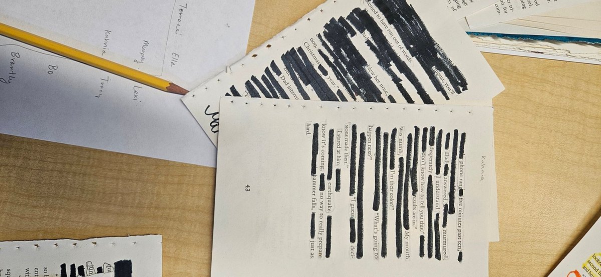 cdwilkins2's tweet image. Library Month + Poetry Month + Solar eclipse = Blackout Poetry! #Eclipse2024 #spslib @PViewSPS @Library_PVMS  @officialSPS