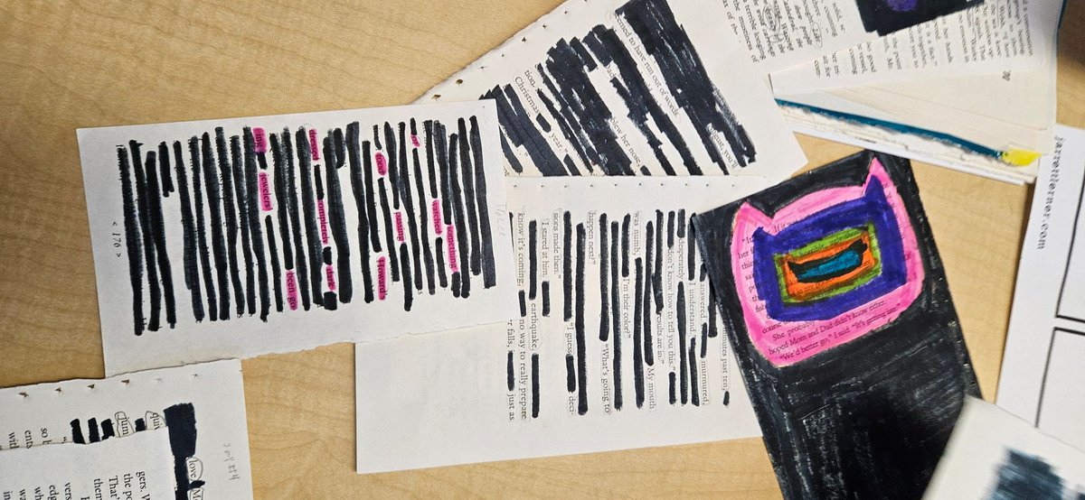 cdwilkins2's tweet image. Library Month + Poetry Month + Solar eclipse = Blackout Poetry! #Eclipse2024 #spslib @PViewSPS @Library_PVMS  @officialSPS
