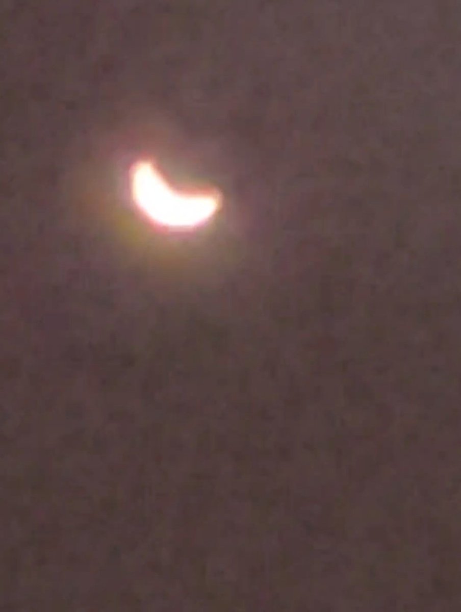 Pretty cool to catch the partial eclipse on a very cloudy day. The clouds parted at just the right time. The best part was hearing the excitement of staff @TexasChildrens @bcmhouston