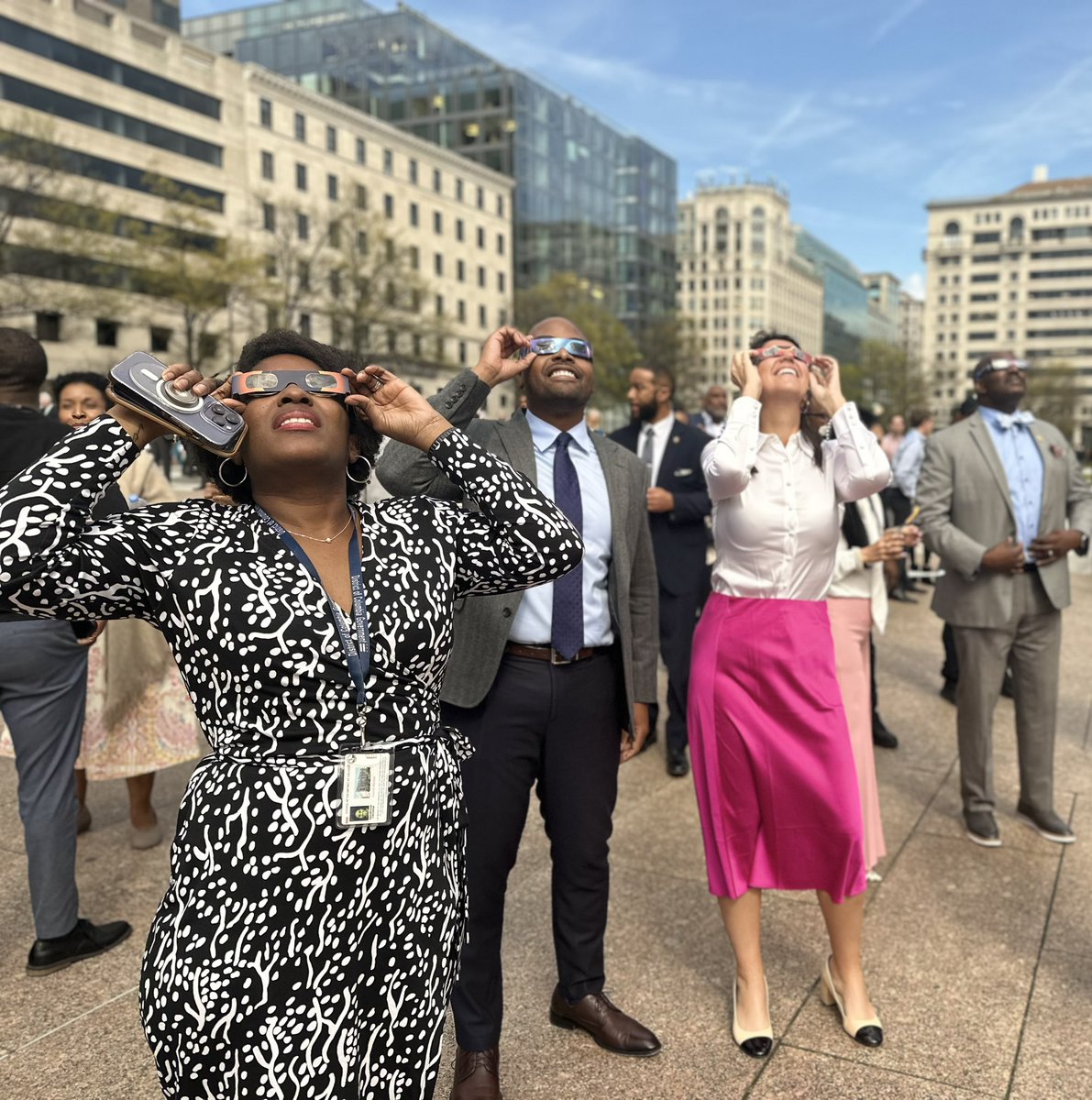 Took a break from oversight hearings to catch the #SolarEclipse2024. The next one isn’t til August 2044! A moment of District government unity to marvel at something bigger than all of us.