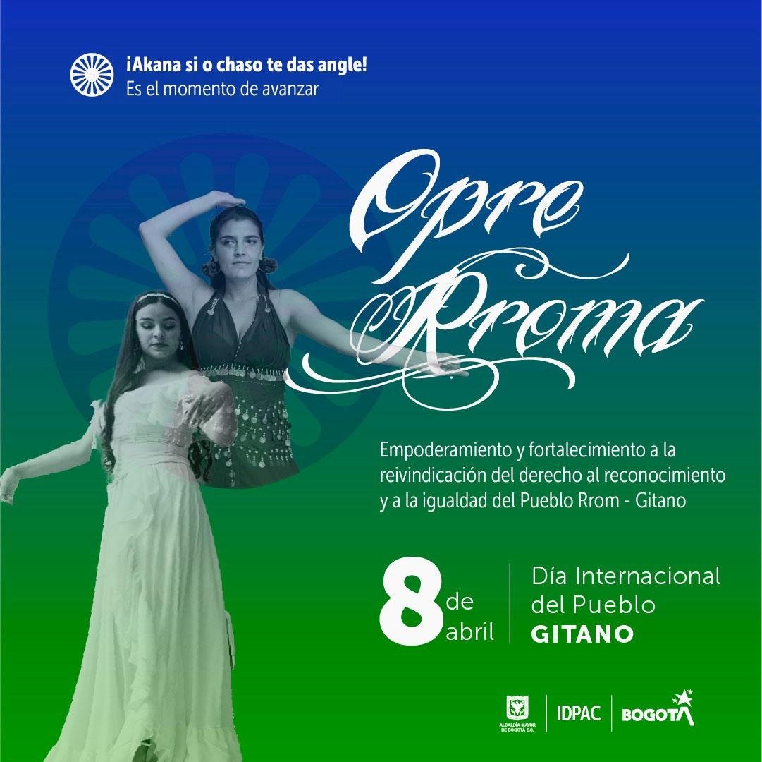 #Hoy es el día internacional del Pueblo Gitano I En el #IDPAC visibilizamos la cultura y tradiciones del pueblo Rrom y destacamos el fortalecimiento e importancia para la capital. Por una Bogotá incluyente y diversa.😃✨